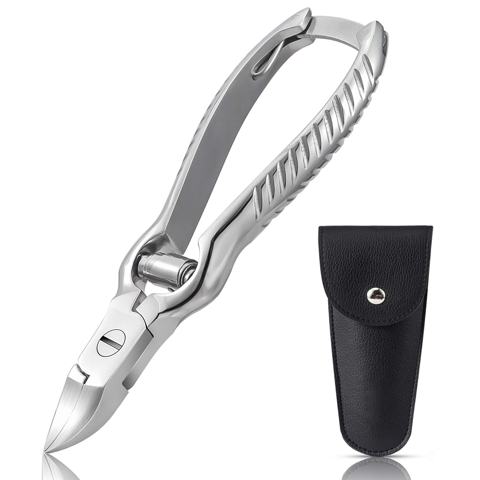 BEZOX Heavy Duty Podiatrist Toenail Clippers for Thick and Ingrown Nails, Stainl
