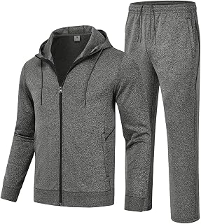 Gopune Men's Tracksuit 2 Pieces Set Hoodie Sweatsuits Full Zip Athletic Jogging Suits Long Sleeve Casual Sports Outfits