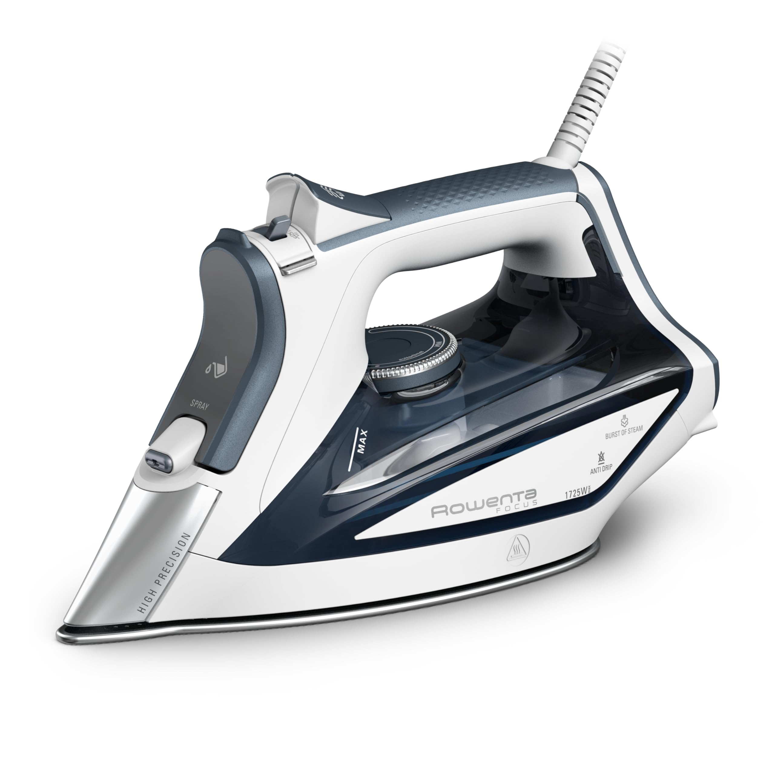 Rowenta Focus Excel Steam Iron for Clothes, Anti-Drip Protection, Iron Steamer f