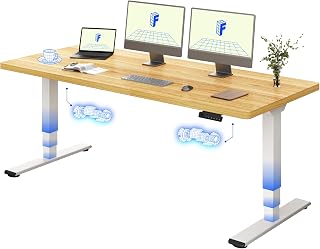 FLEXISPOT Standing Sitting Desk 180 x 80 cm, Double Motor, Monobloc Tray