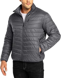33,000ft Mens Winter Jacket Lightweight Warm Down Jacket Padded Puffer Jacket Mens Padded Puffer Jacket Lined for Hiking Travel