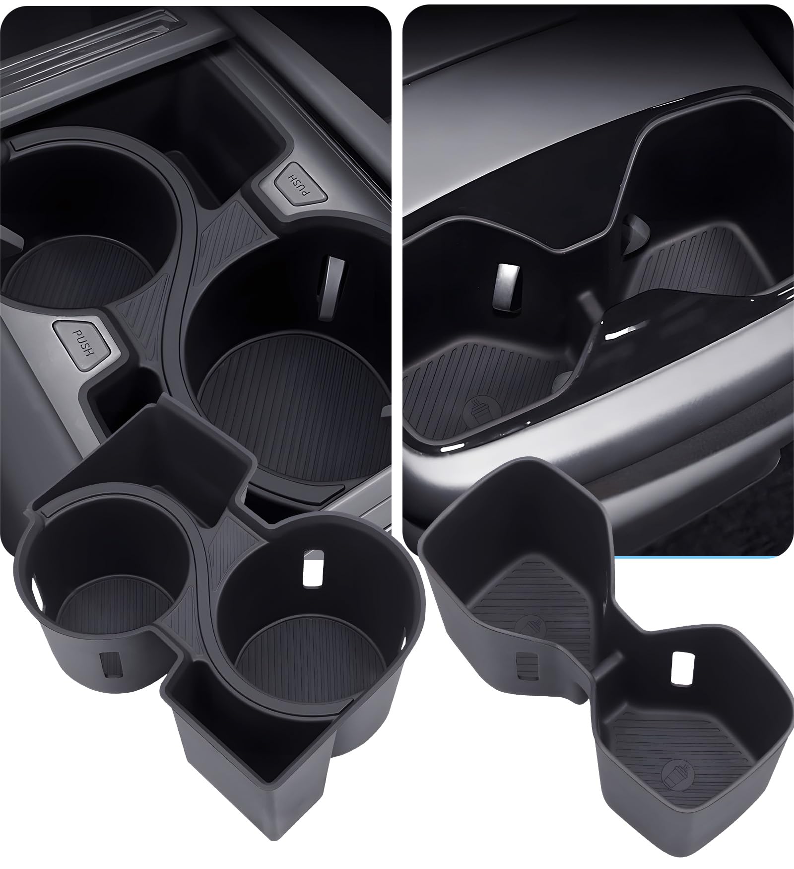 Center Console Cup Holder Inserts for KIA EV9 2026 2025 2024 (Only for Land AWD,