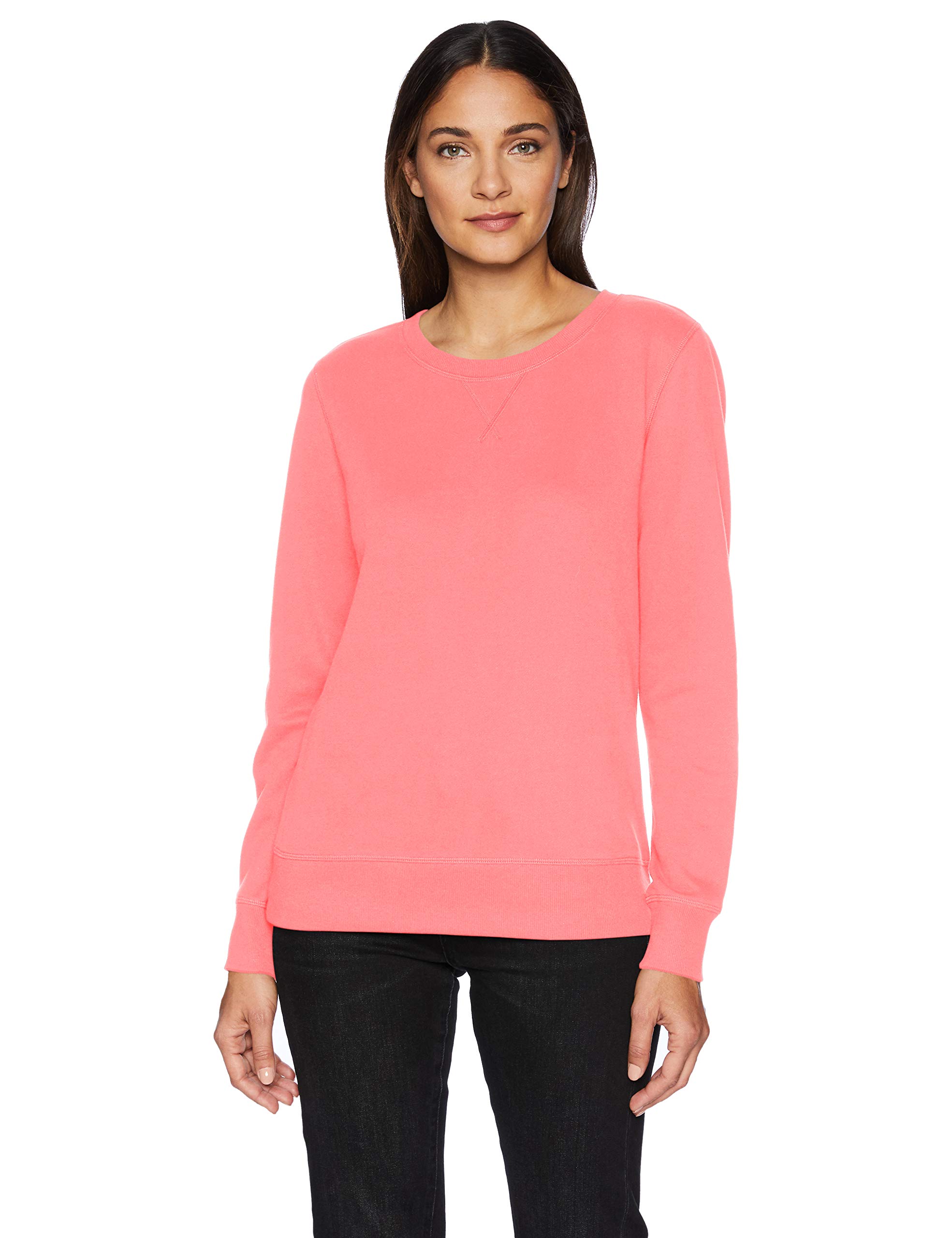 Amazon Essentials Women's Fleece Crewneck Long Sleeve Pullover Sweatshirt