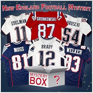 Autographed/Signed New England Football Jersey Mystery Box with PSA JSA or Beckett COA