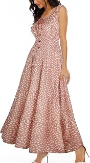 Women's 2026 Summer Boho Floral Print Tiered Casual Flowy Long Maxi Dress