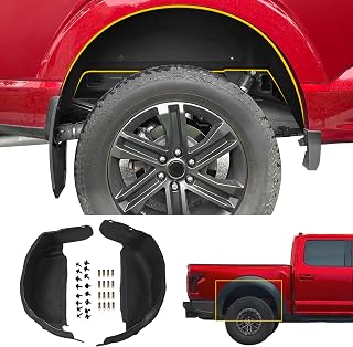 Maxzina Rear Wheel Well Liners for 2021-2026 Ford F150 Accessories | Rear Wheel Arch Liners No Drilling Well Guards Tire Inner Fenders for 2025 F-150 w/o CCD Accessories (PP+PE+PET Felt 2PCS)