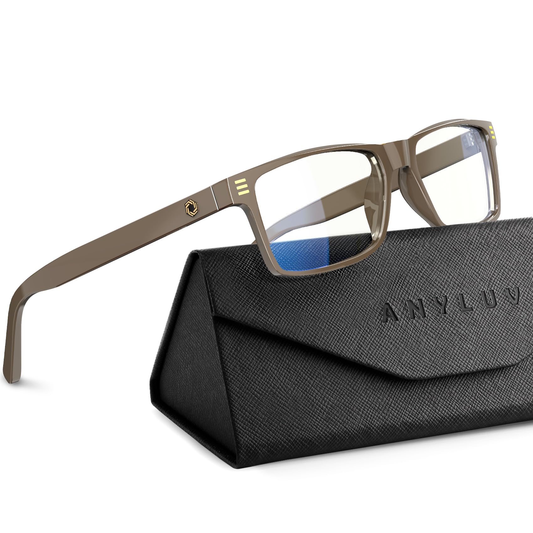 ANYLUV Blue Light Glasses for Sleep, 99.9% Blue Green Light Blocking with Red Le
