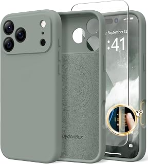 SuydanBox Magnetic for iPhone 18 Pro Max & iPhone 17 Pro Max Case, Silicone | Fit for MagSafe, Screen Protector, Full Camera Protection,Shockproof Protective Case for 18 Pro Max&17 Pro Max Calke Green