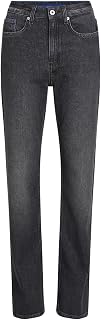 KARL LAGERFELD JEANS Women's High Rise Straight Denim with Slit