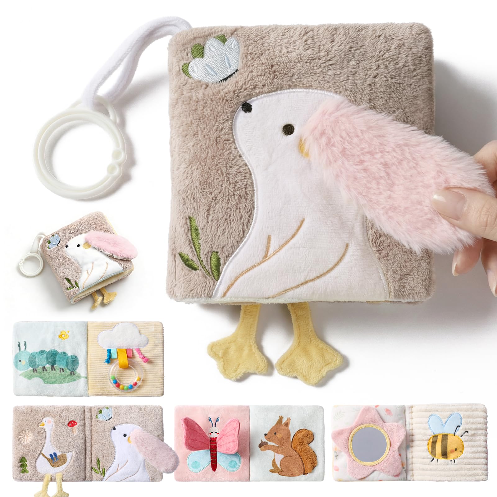 let's make Soft Baby Book, Sensory Crinkle Cloth Books for Babies 0-6 6-12 Month
