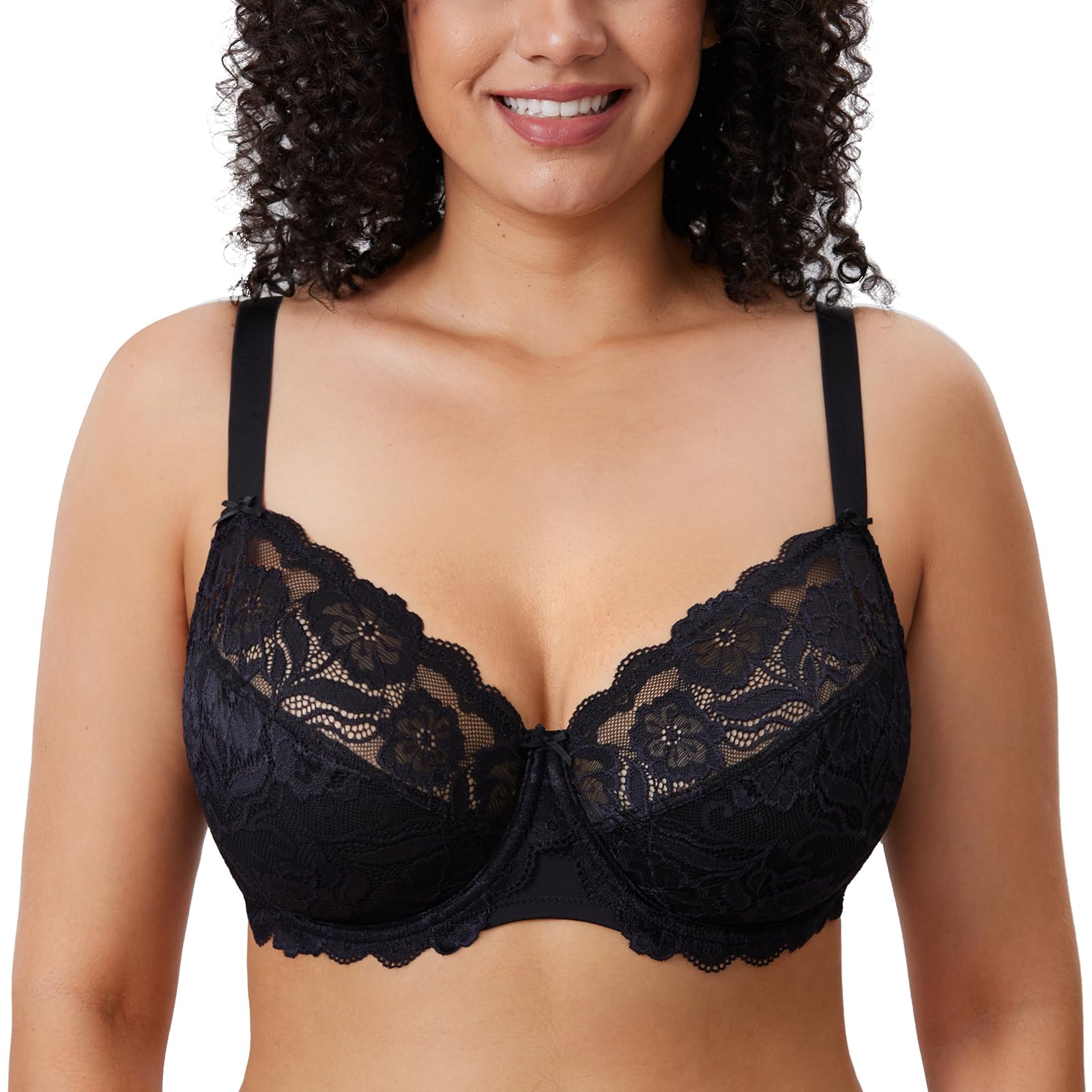 DELIMIRA Women's Lace Underwire Bra