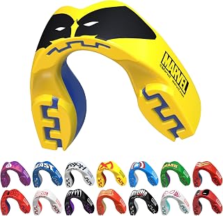 Marvel Sports Mouthguard Dual Layer Premium Protection Adults and Junior Gum Shield with Case for Boxing, MMA, Rugby, Martial Arts, Judo and All Contact Sports (Wolverine, Junior (up to 11 Years))