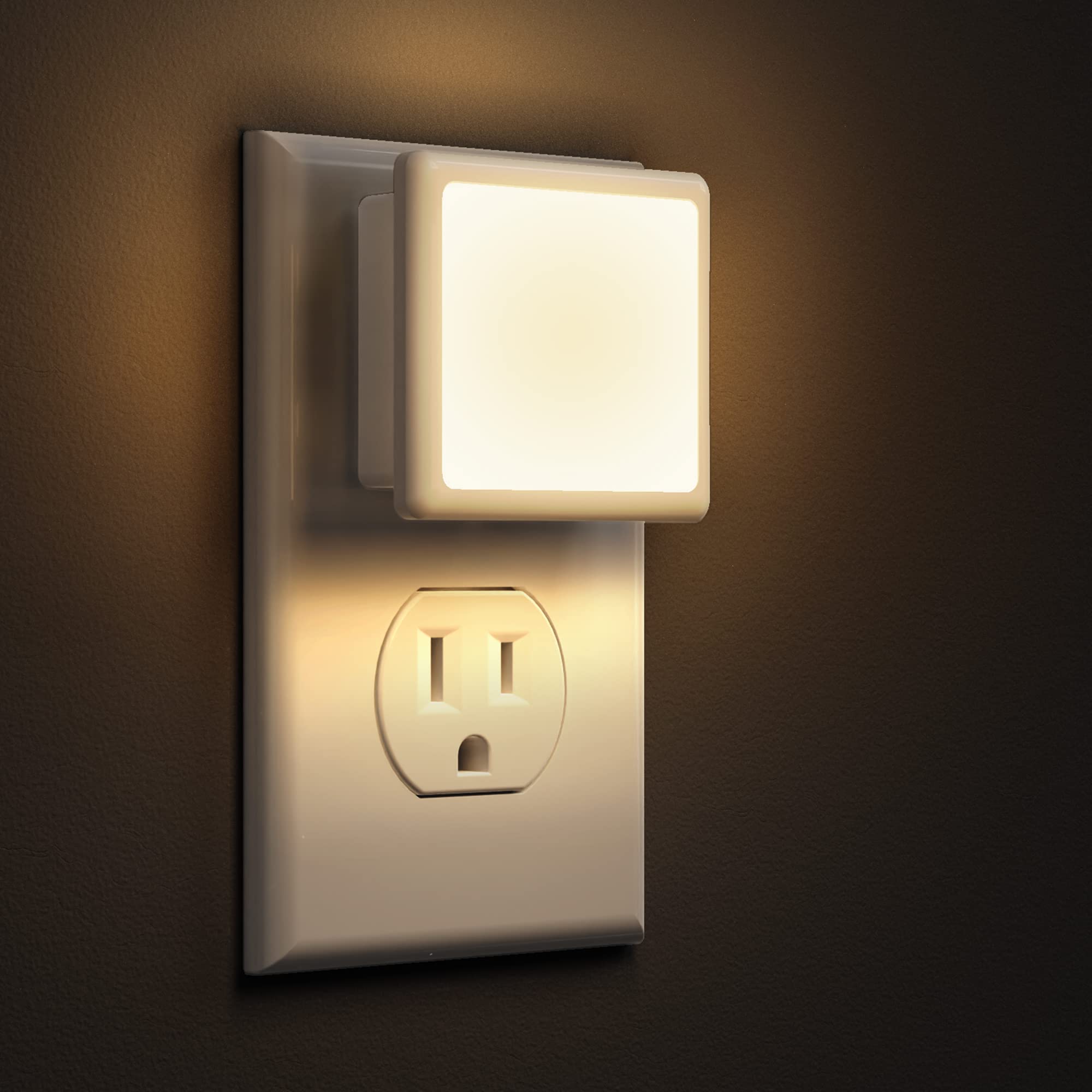 L LOHAS LED Night Lights Plug into Wall 2-Pack, 0.3W Plug in Night Light | Dusk 