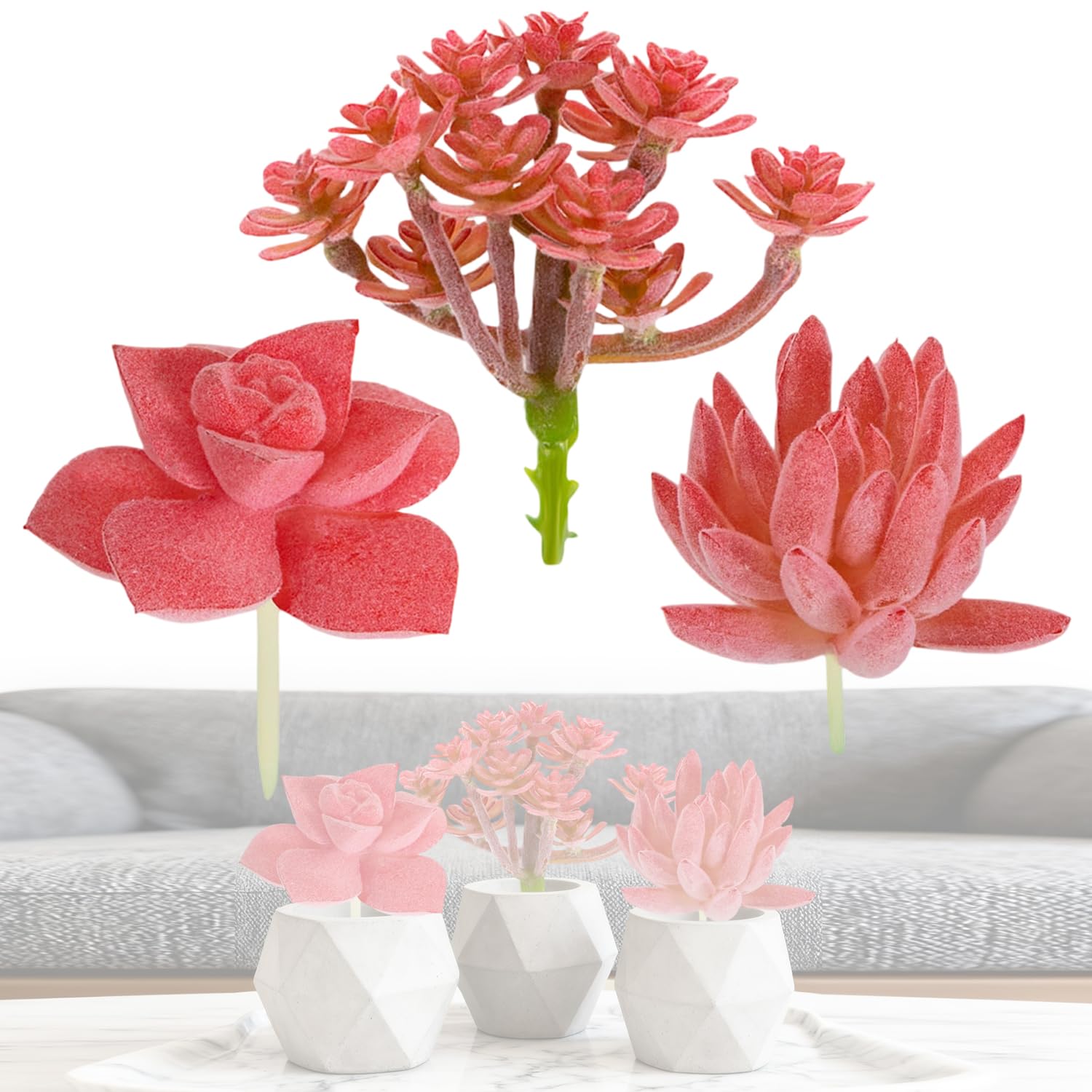 3 Sets Artificial Succulent Plants, Fake Plants for Home Decor, Artificial Plant
