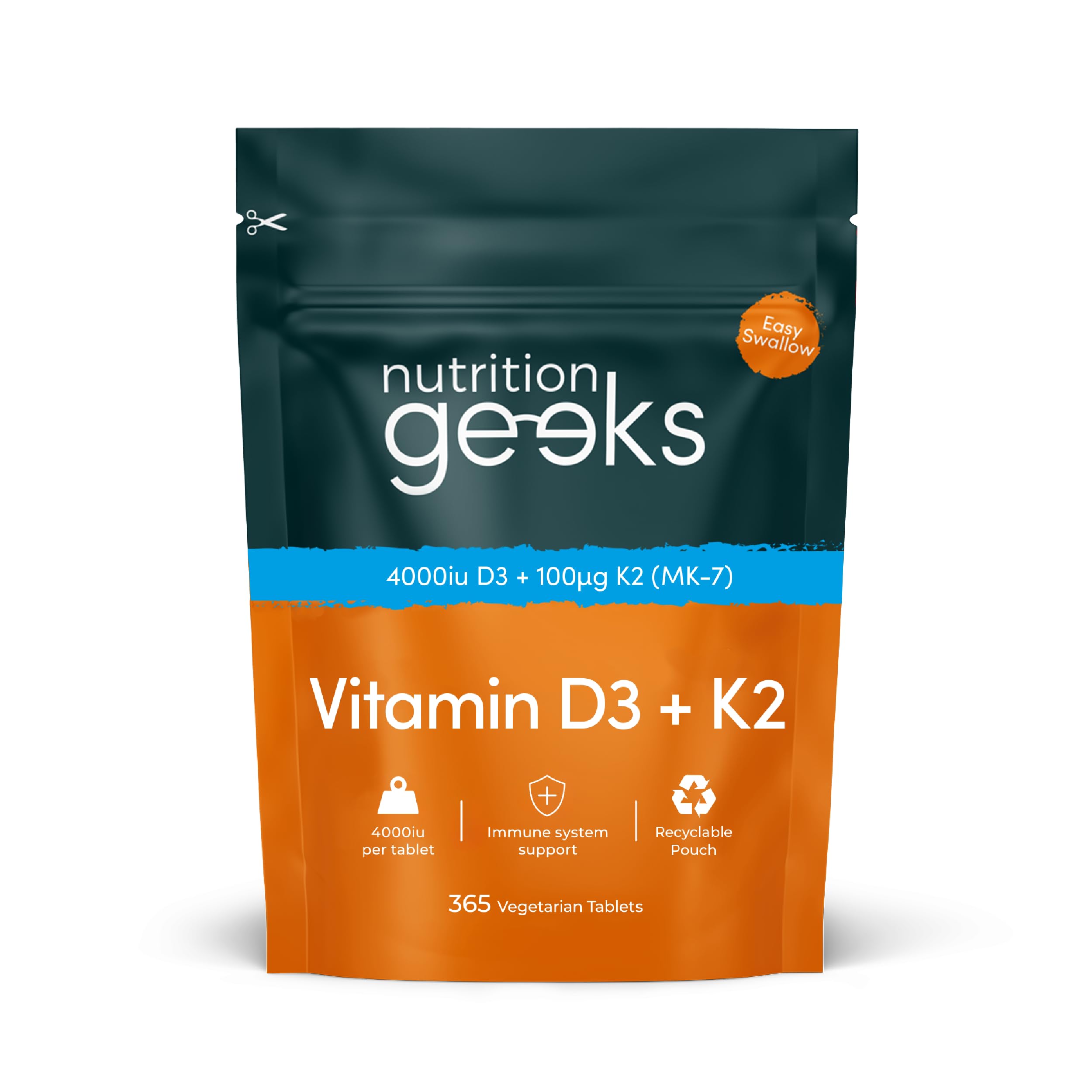 Vitamin D Tablets 4000 iu & Vitamin K2 MK7 100μg Vitamin D3-1 Year Supply | 365 