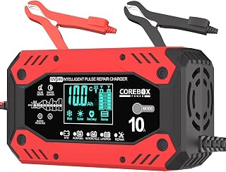 Battery Charger 10-Amp 12V/24V Smart Trickle Charger for Car | Battery Charger, 10-Amp, 12V/24V, Smart, Trickle Charger , Battery Maintainer, Temperature Compensation
