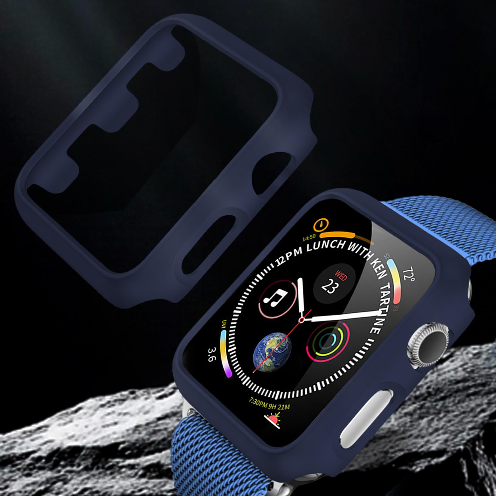 Smart Watch Case for Series 1/2/3 Protective Frame Cover with Hollow Border Desi