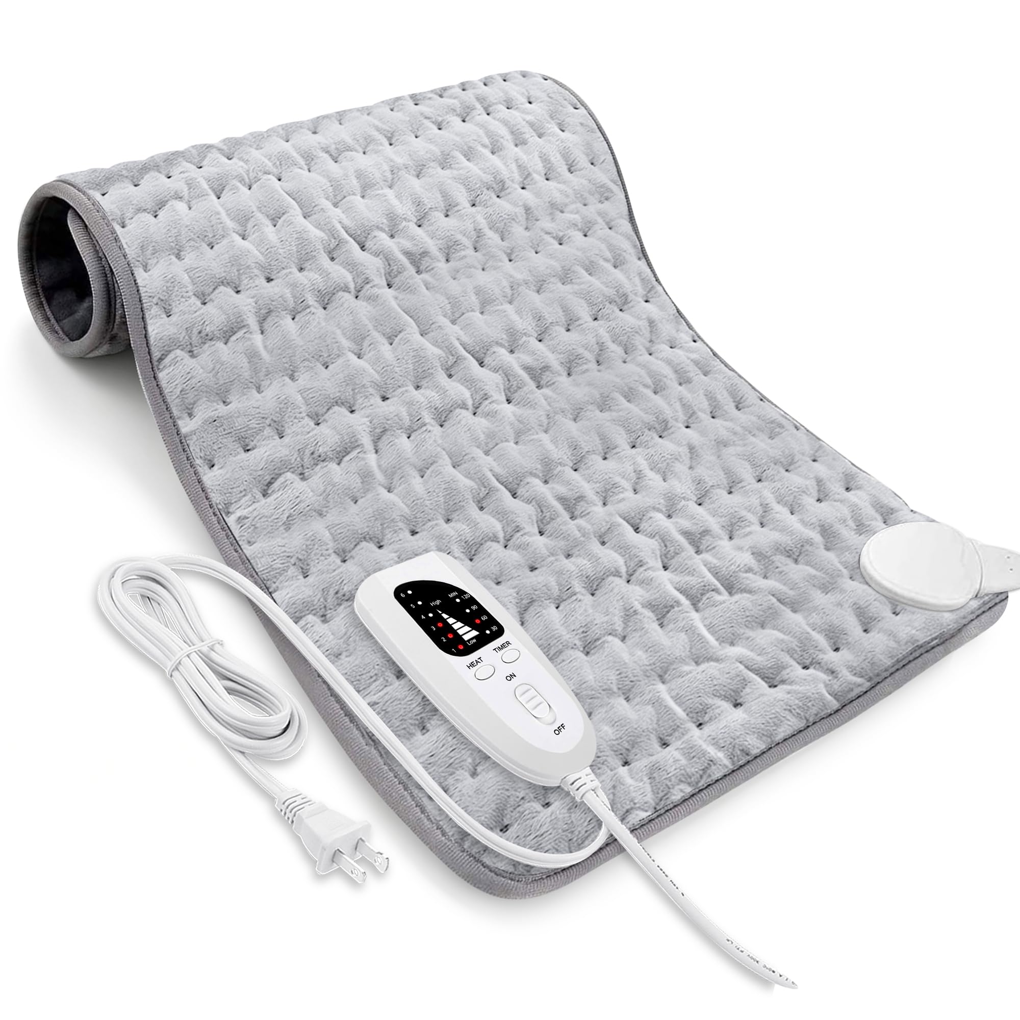 Electric Heating pad for Back Neck Shoulder Abdomen Knee 24x12inch | Hot Heated 