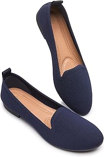 BABUDOG Women's Sparkly Flats Shoes Shiny Mesh Loafers Shoes Soft Memory Foam Flats