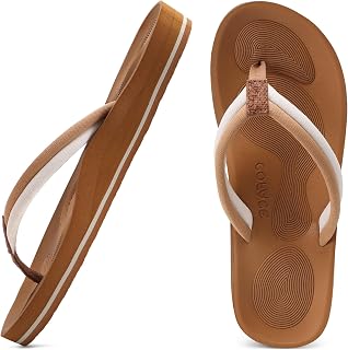 COFACE Women's Fashion Summer Comfortable Flip Flops Arch Support Flip Flop Open Sea Sandals Flip Flops Beach Pool