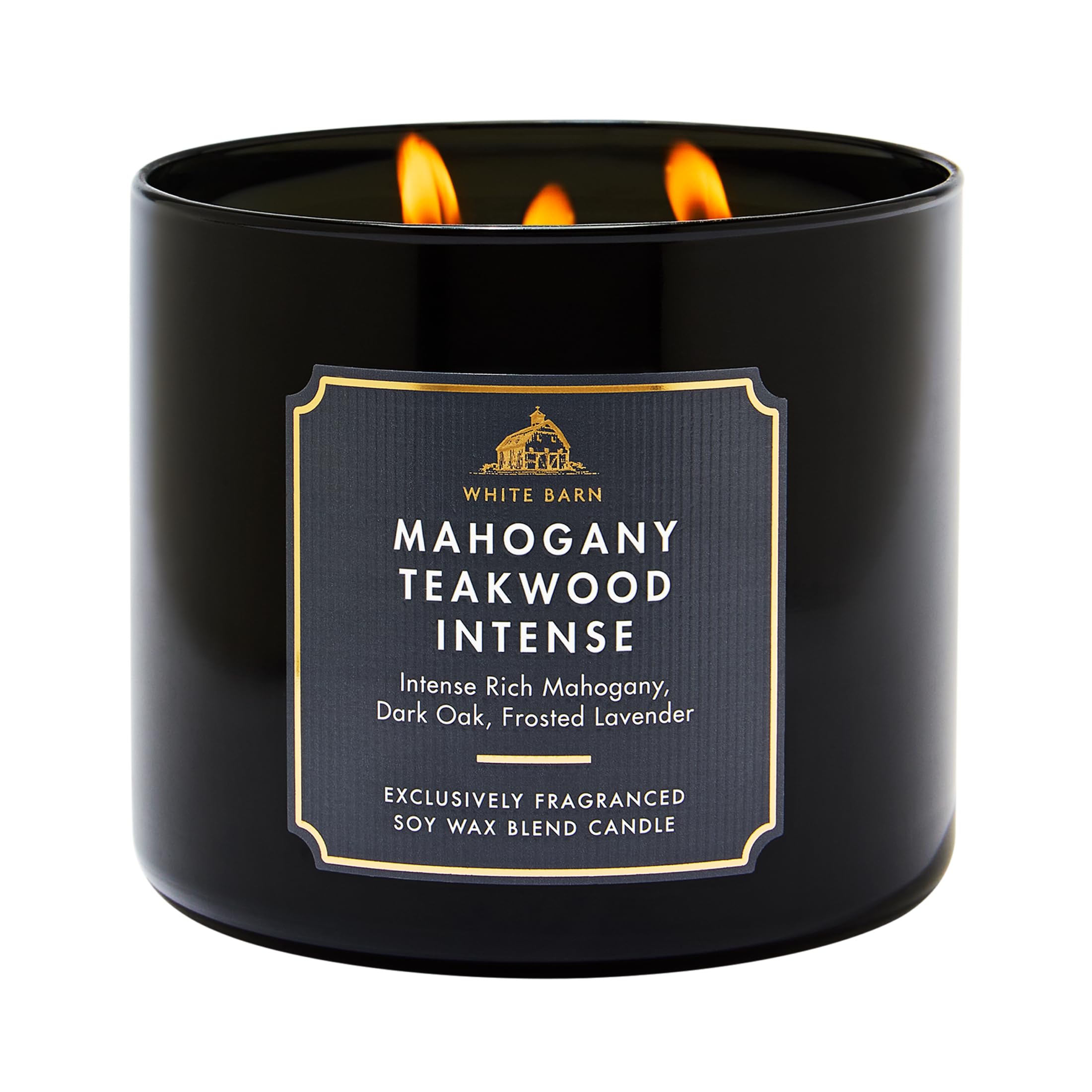 Bath & Body Works 3-Wick Candle, Mahogany Teakwood Intense, Soy Wax Blend | Room