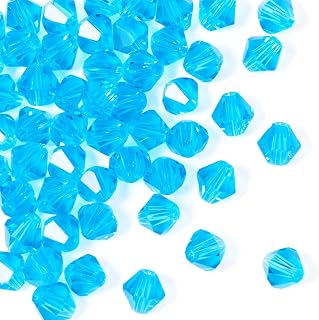100pcs 3mm K9 Faceted Bicone Glass Beads Imitation Austrian Crystal Beads AAA Glass Loose Beads for DIY Jewelry Making Necklace Bracelet Earrings Hole:0.7