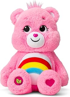 Care Bears | Cheer Bear 35cm Medium Plush | Collectable Cute Plush Toy, Cuddly Toys for Children, Soft Toys for Girls and Boys, Cute Teddies Suitable for Girls and Boys Ages 4+ | Basic Fun 22061