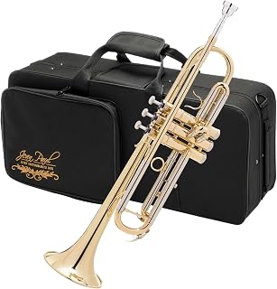 Jean Paul TR-330 Student Bb Trumpet, Two-Piece Yellow Brass Bell, Stainless Steel Valves, U.S. Play-Tested, Gold Lacquer Finish, 7C Mouthpiece and Semi-Hard Case Included