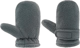 RAOEXI Toddler Infant Winter Mittens Fleece Lined Adjustable Baby Boys Girls Thick Warm Gloves for 1-7 Years