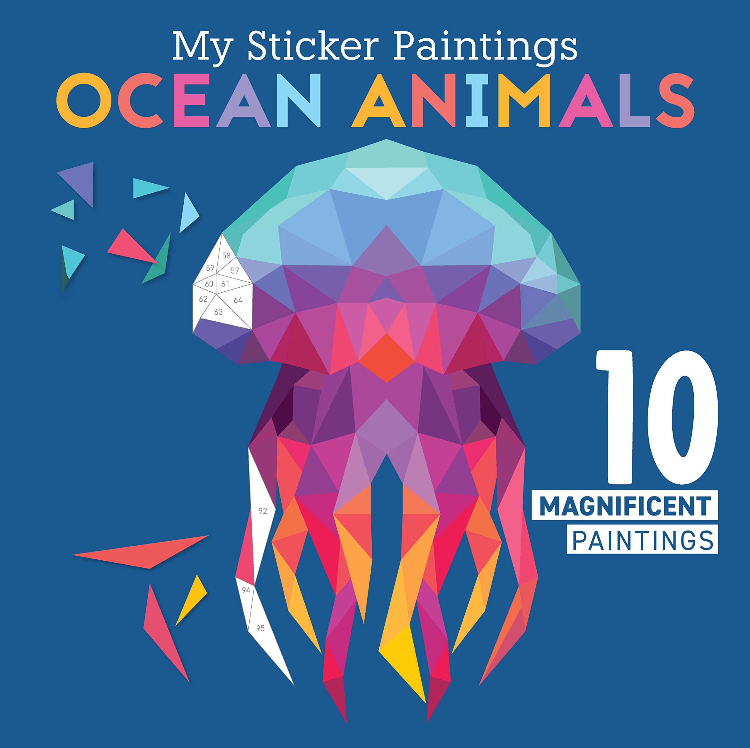 My Sticker Paintings: Ocean Animals: 10 Magnificent Paintings (Happy Fox Books) 