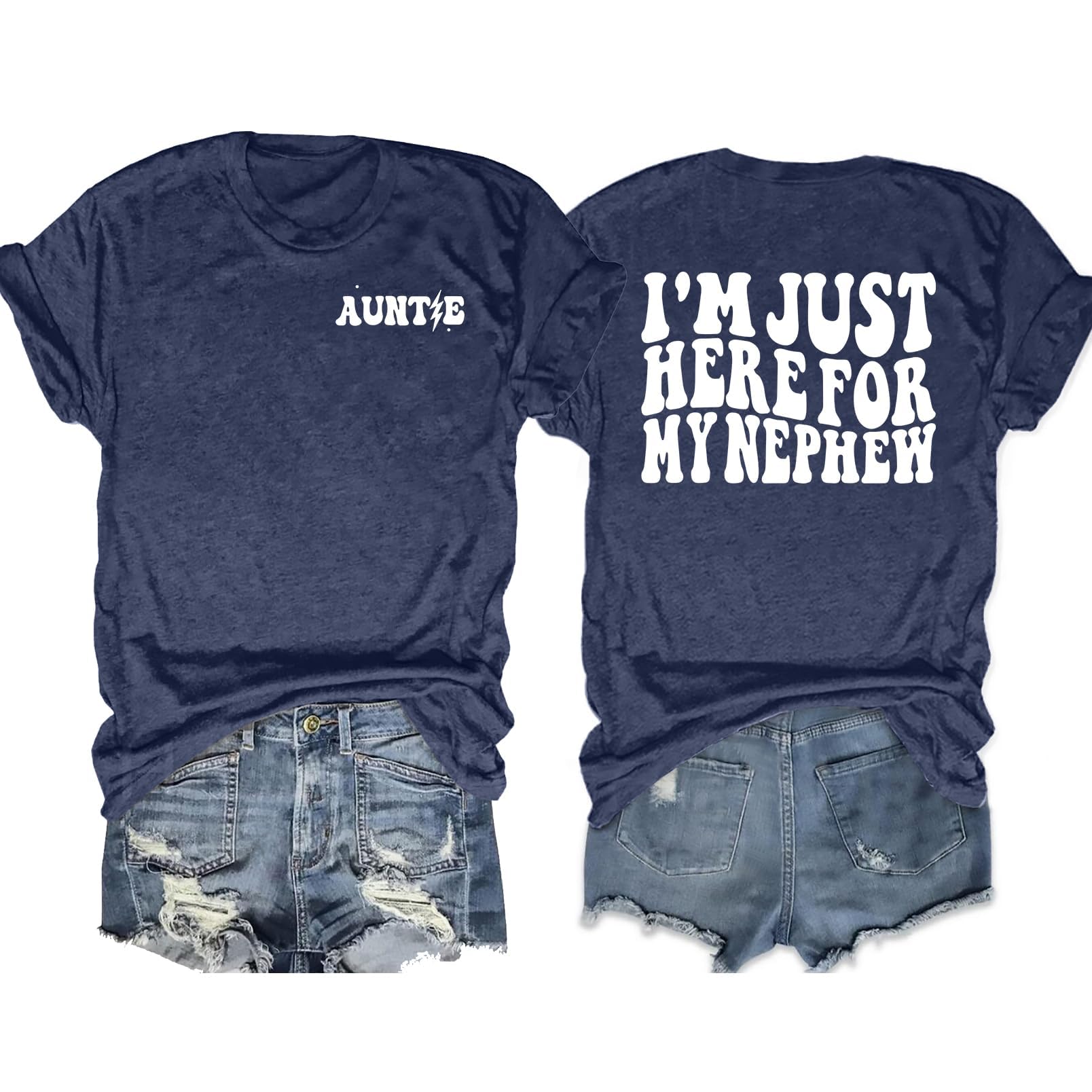 Aunt Shirt Somebody's Feral Aunt T-Shirt for Women Best Auntie Shirts Cool Aunts
