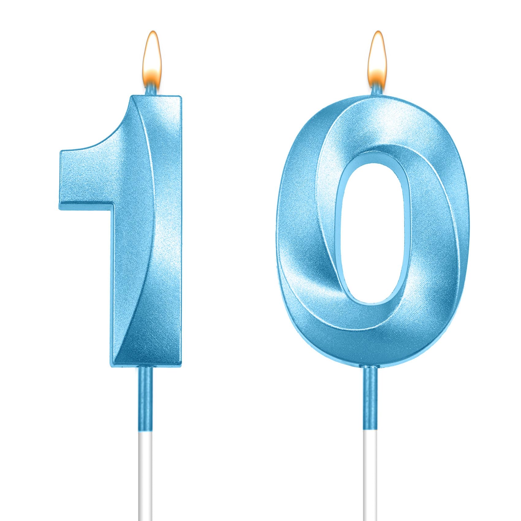 10 Birthday Candle for 10th Birthday Decorations for Boys Number 10 Candle Birth