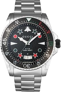 GUCCI DIVE YA136221 Men's Quartz Black Stainless Steel Sapphire Glass