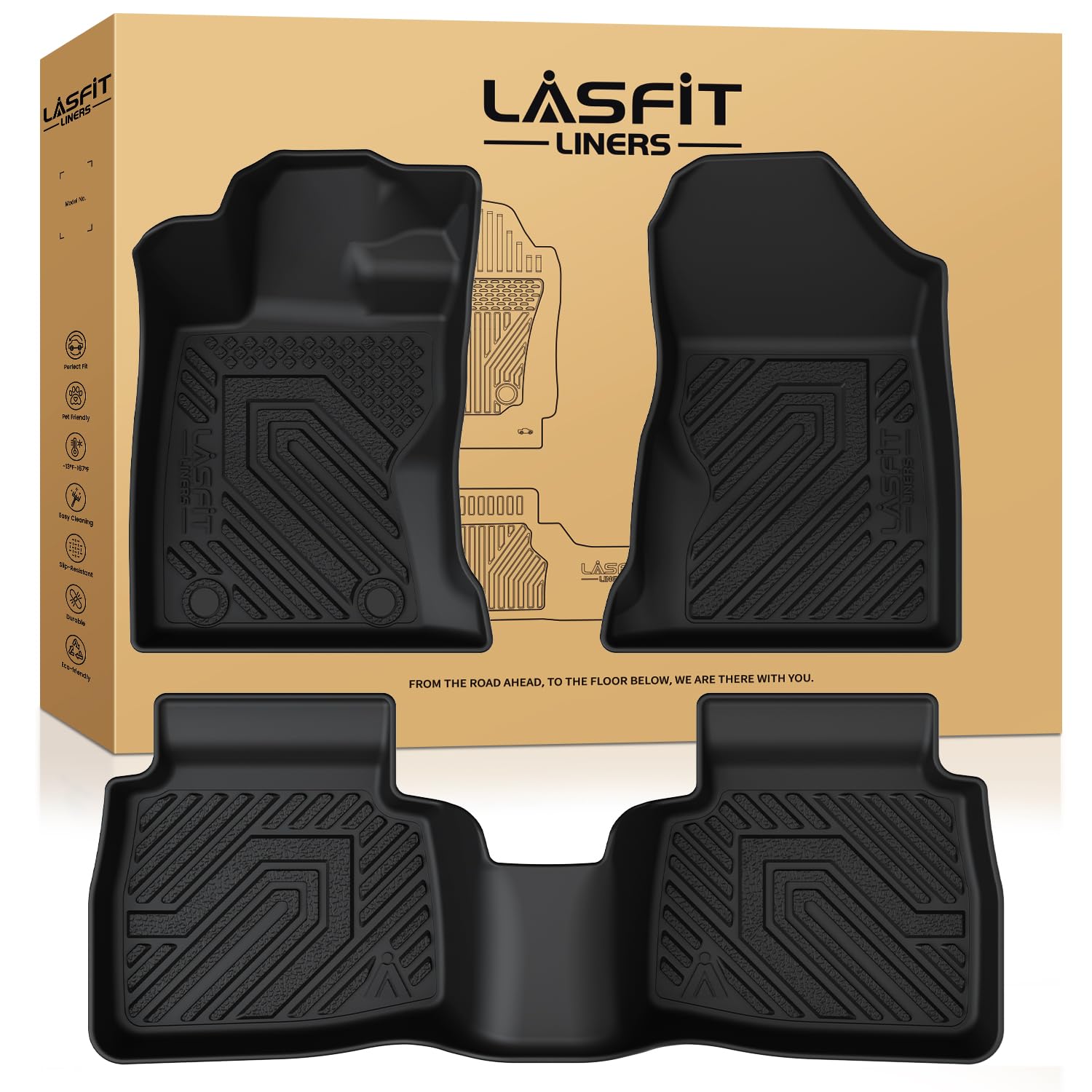 LASFIT Floor Mats for Subaru Outback 2026 | All Weather TPE Custom Fit Easy Clea
