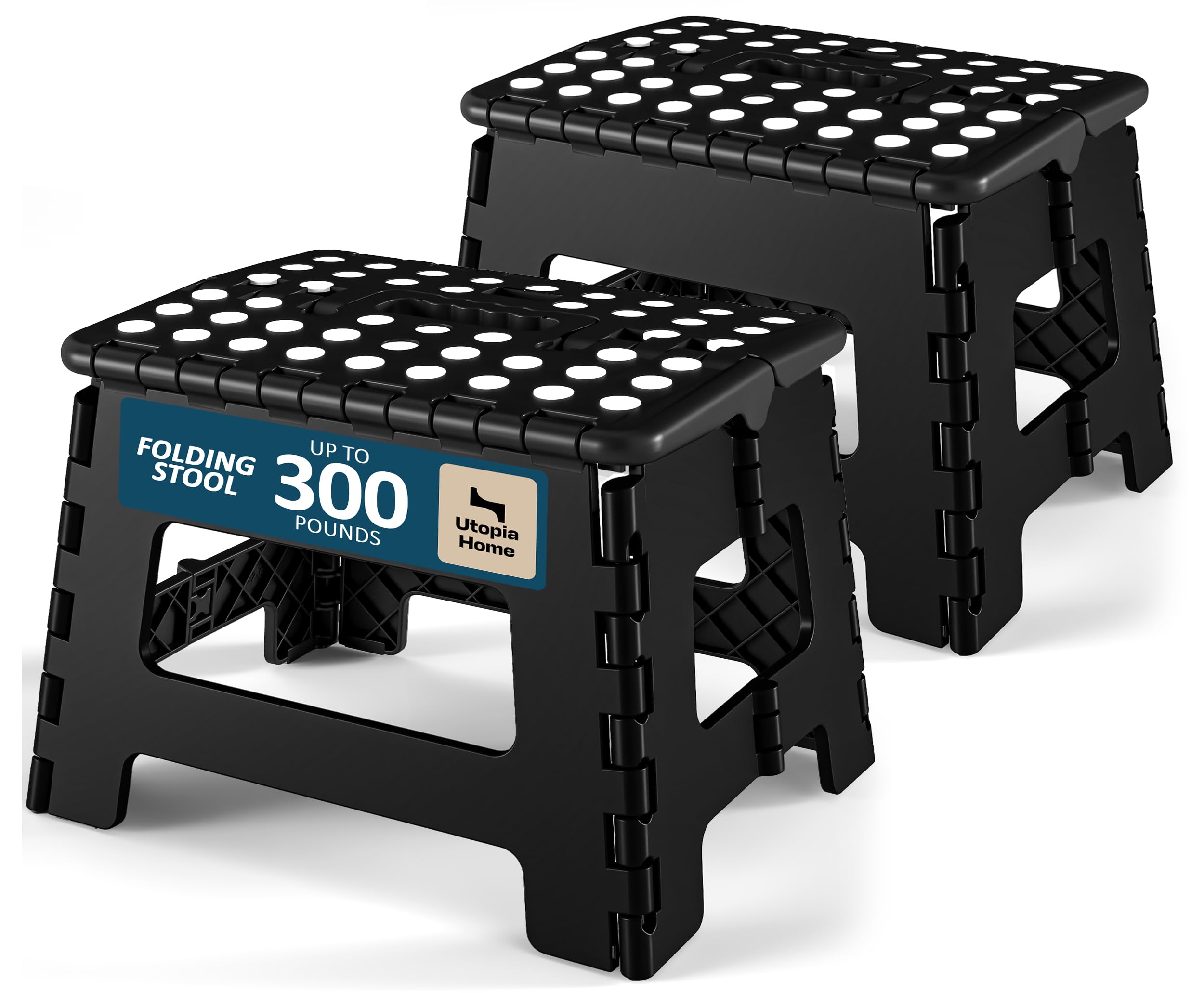 Utopia Home Folding Step Stool 9 Inch, Portable Anti Slip Surface for Kids and A