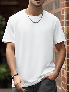 Men's basic crew neck t-shirt, light and casual for spring and summer, everyday style