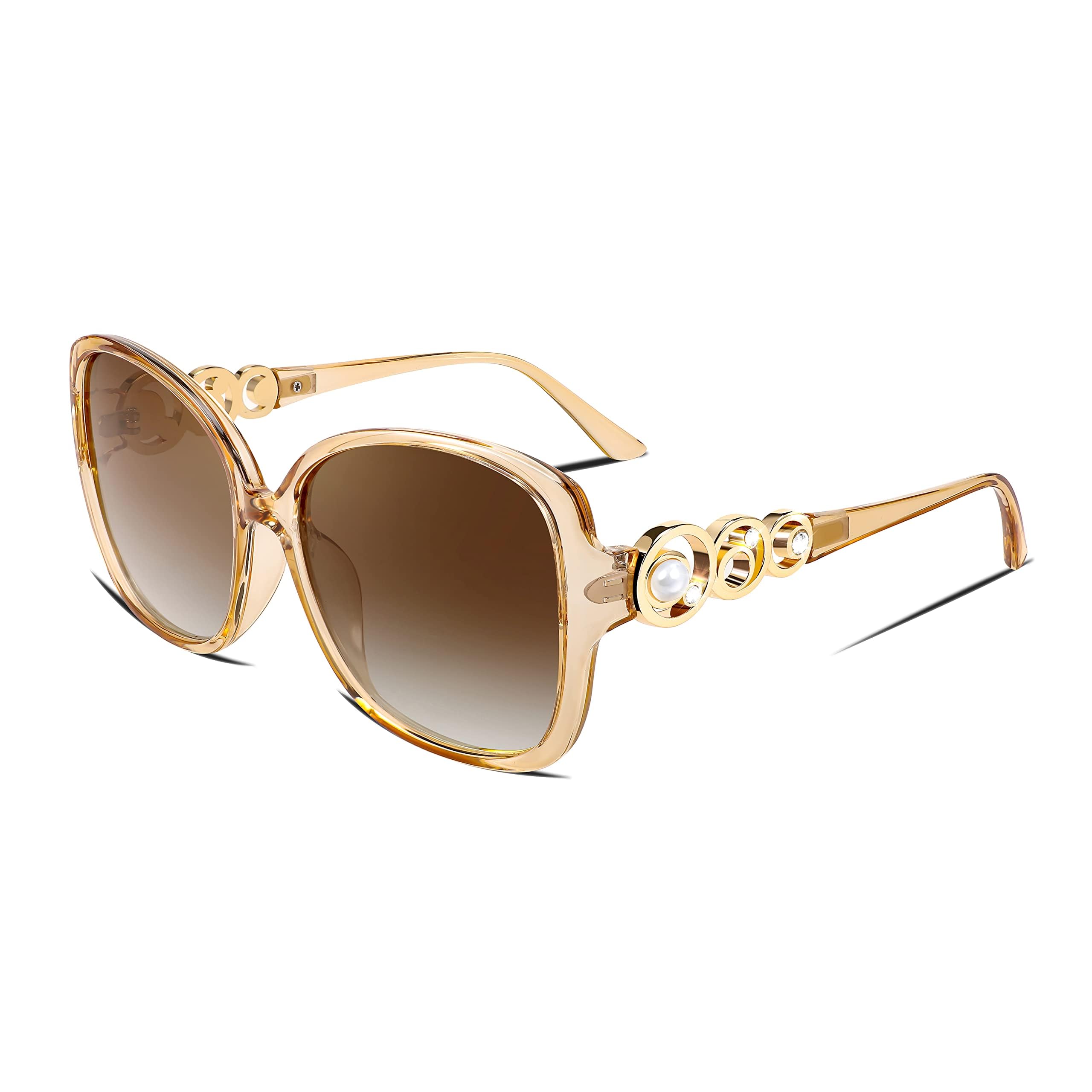 FEISEDY Women's Large Vintage Polarized Sunglasses B2821