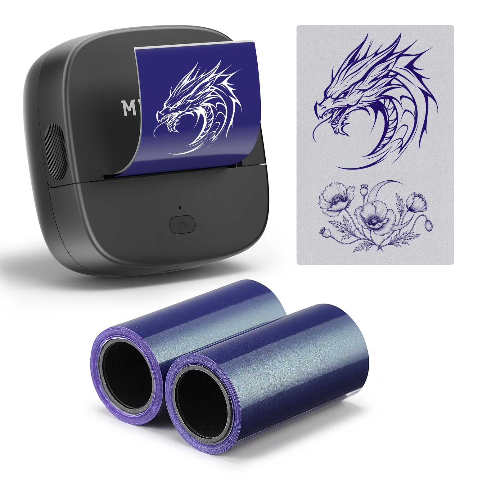 MUNBYN 2-Inch Tattoo Stencil Paper Roll for ITP07 Printer | Continuous Roll Form