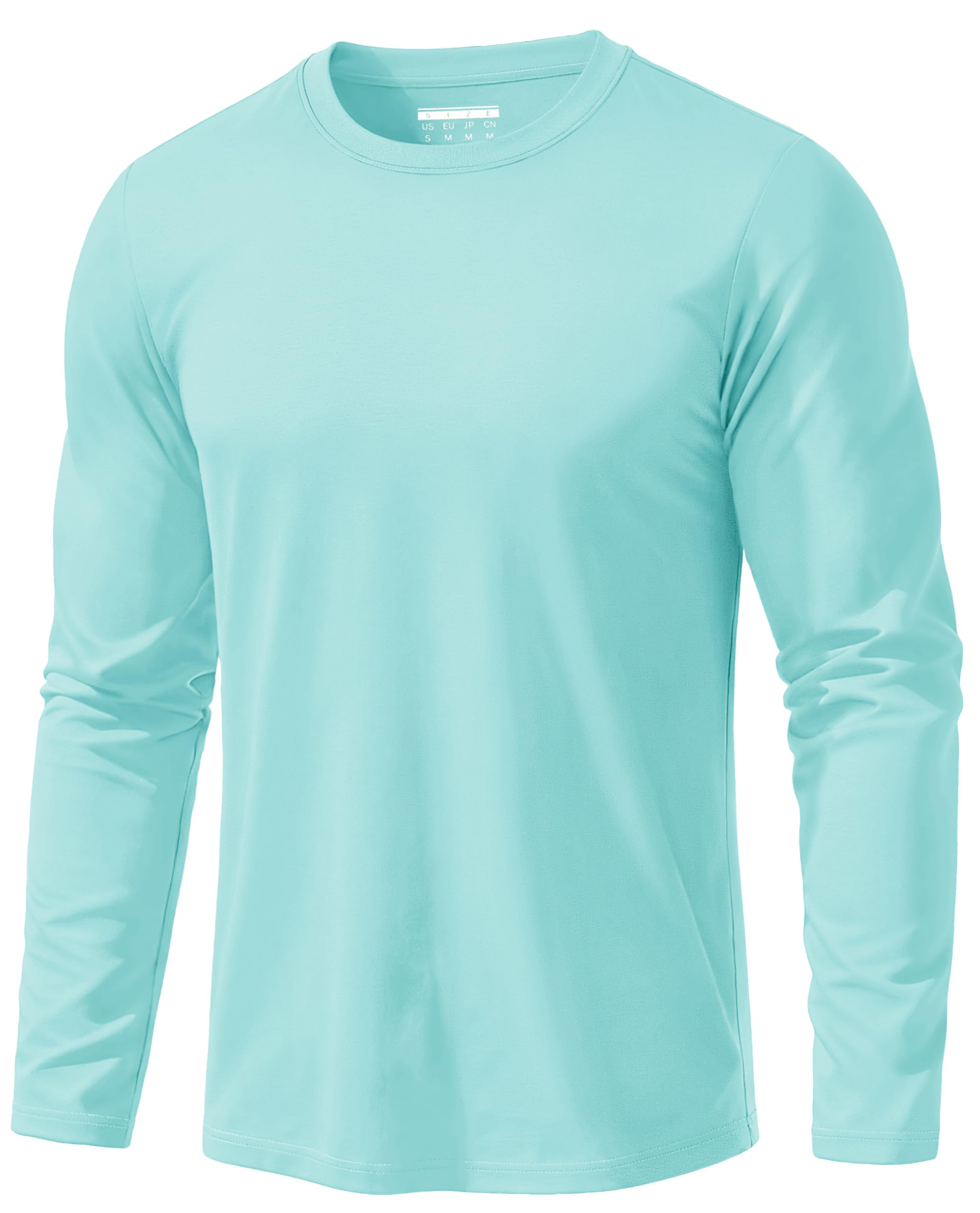 EKLENTSON Men's Long Sleeve Cotton T Shirt Moisture Wicking Basic Tee