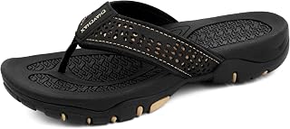 ChayChax Men’s Flip Flops Arch Support Sport Thong Sandals Non Slip Outdoor Beach Walking Slippers