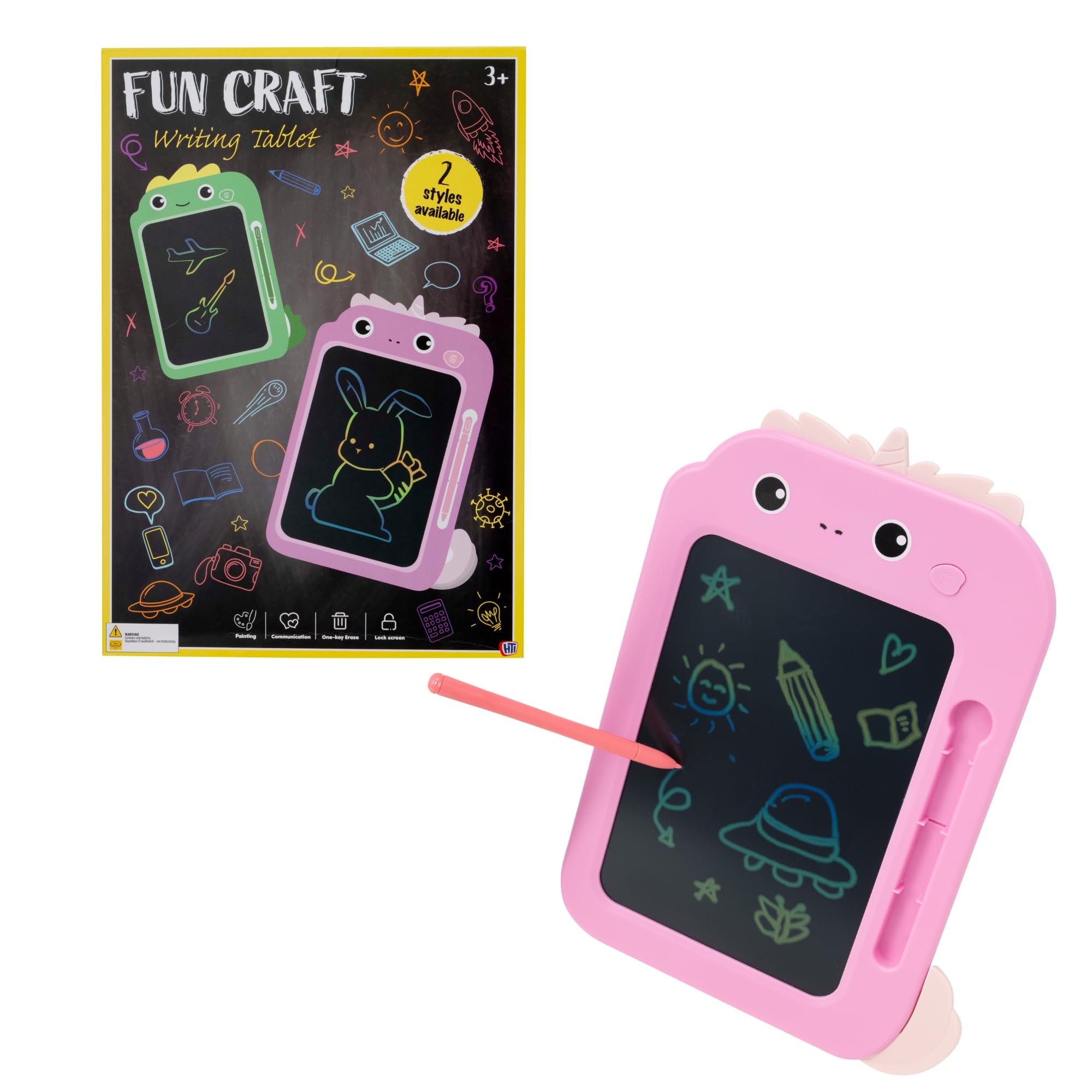 Fun Craft LCD Writing Tablet for Kids | Colourful Unicorn Doodle Pad & Drawing B