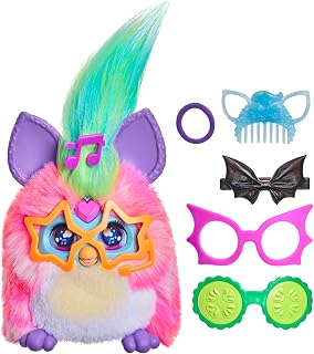 Furby Vibes Rose Berry Interactive Electronic Plush Toy for Girls & Boys 6+ (Amazon Exclusive)