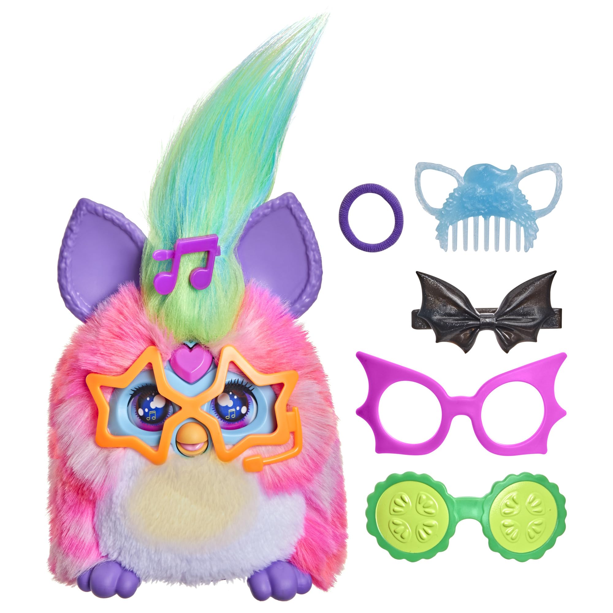 Furby Vibes Rose Berry Interactive Electronic Plush Toy for Girls & Boys 6+ (Ama