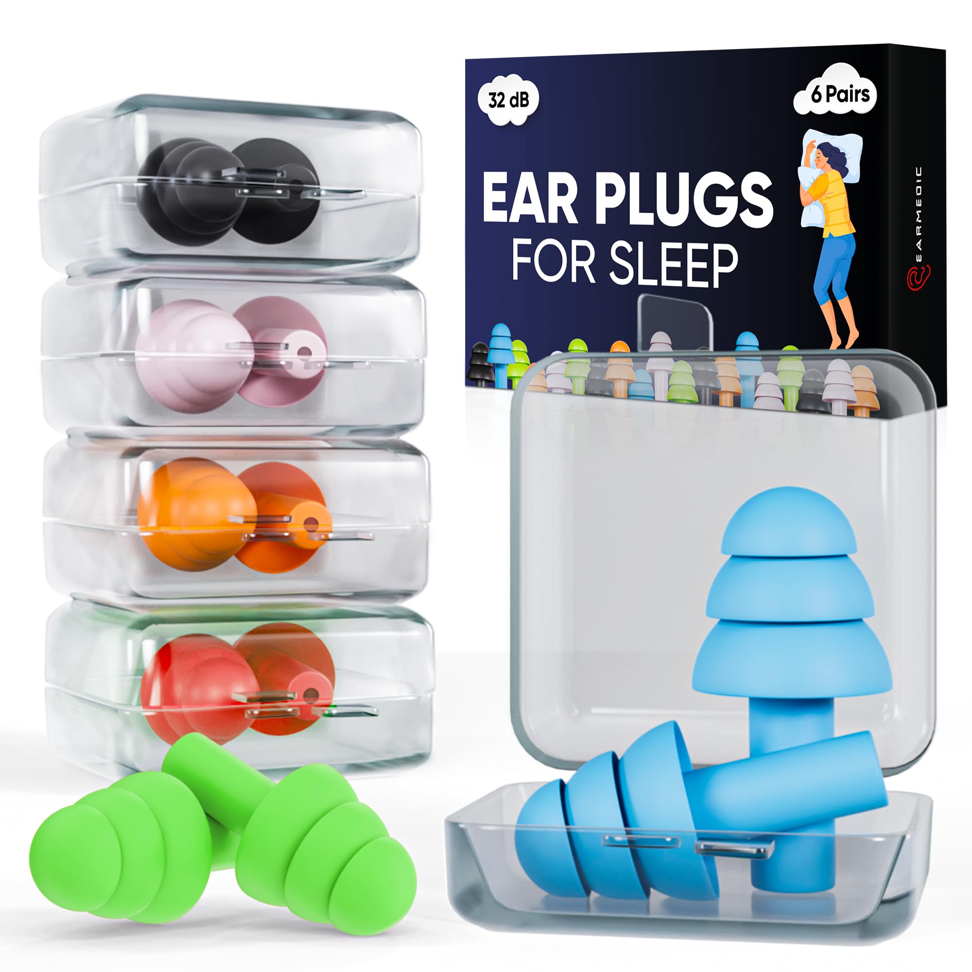 Ear Plugs for Sleep – Noise Cancelling Ultra Soft & Comfortable All Night | 32 d