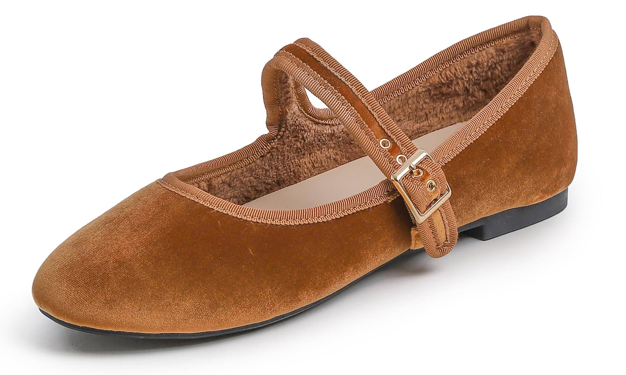 Feversole Women's Winter Mary Jane Fashion,Elegant Women's Casual Shoes Ballerin