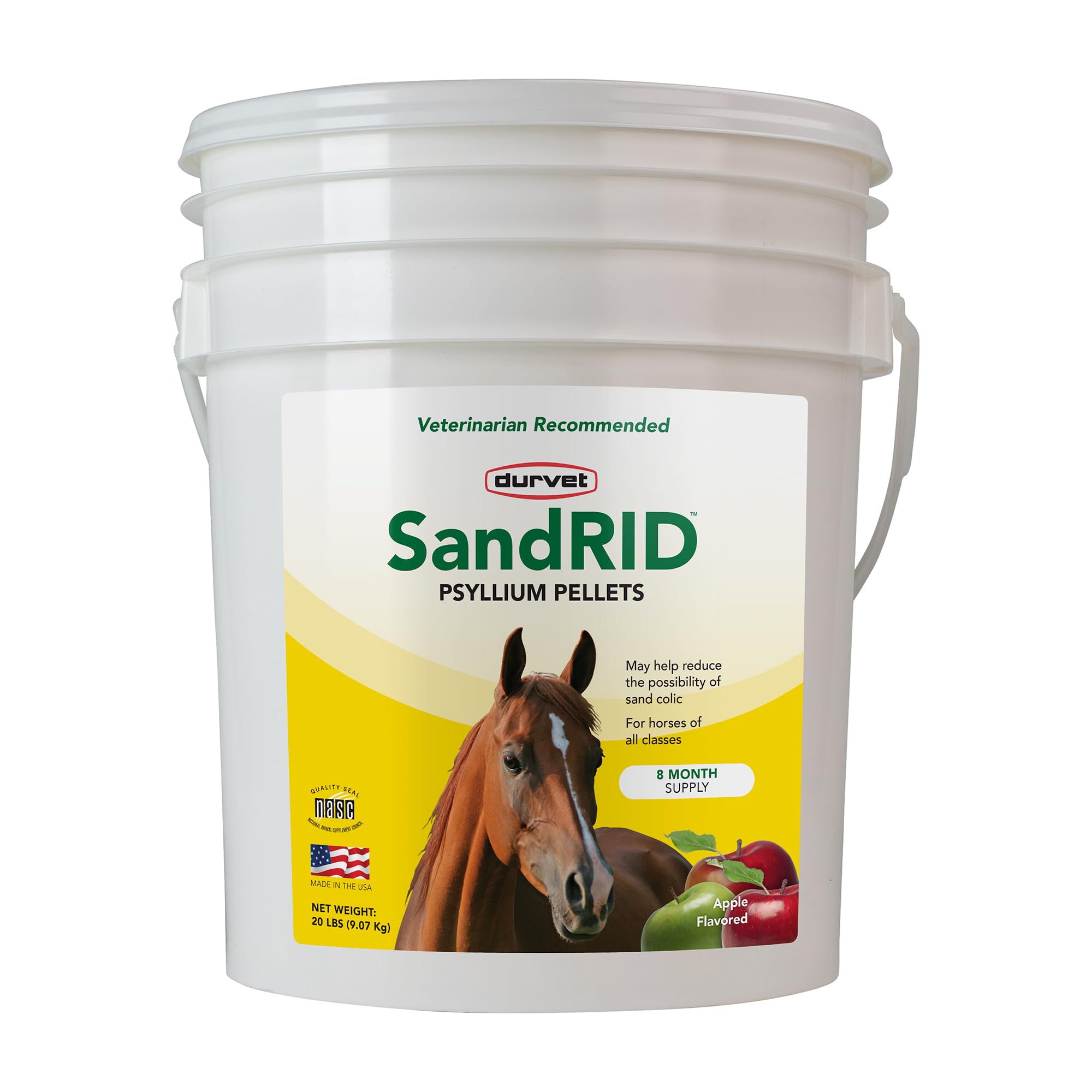Durvet/Equine 699629 Sandrid Psyllium Pellets for Equine, 20 lb