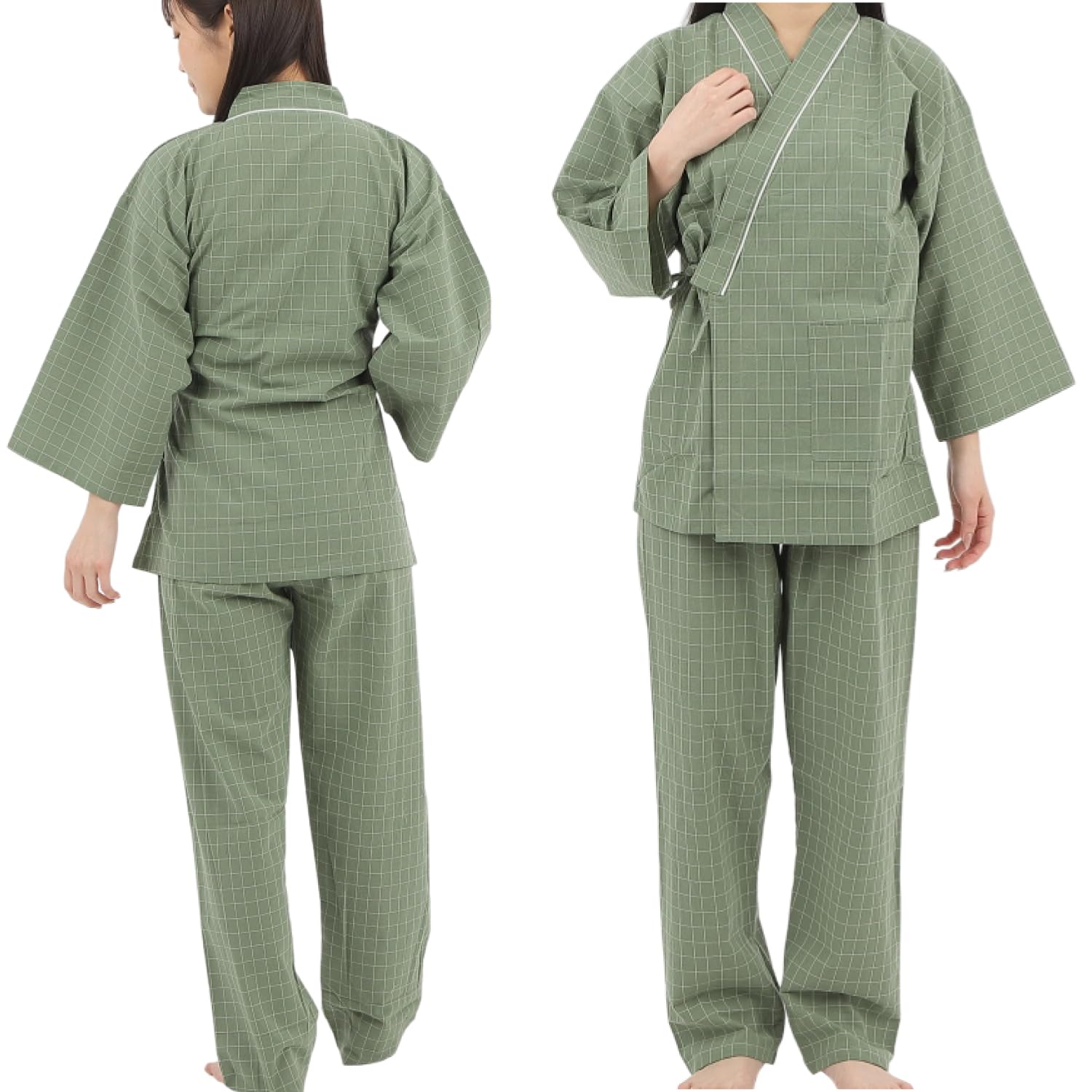 QQOLi [Designed with Active Care Workers] Loose Pajamas, Samue-style, Easy to Pu
