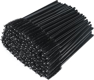 G2PLUS 50 PCS Black Disposable Eyelash Brushes Spoolies: Mascara Wands Applicator for Eyelash Extensions