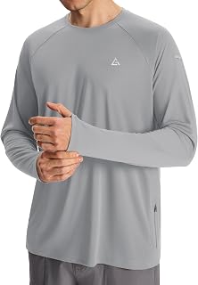 Men’s Sun Protection Shirts UPF 50+ Long Sleeve UV Shirt Rash Guard for Men Quick Dry Swim Fishing Beach Athletic