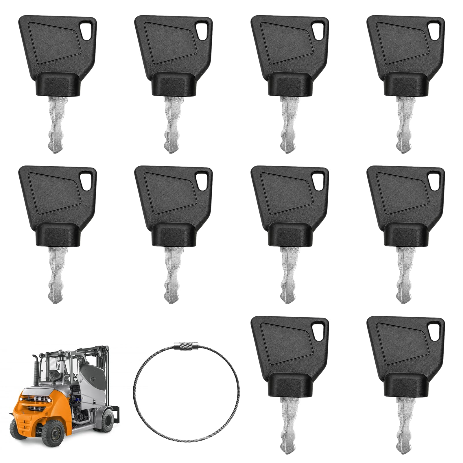 10Pcs Ignition Key for JCB Telehandler Key, Compatible with Skytrak Bobcat New H
